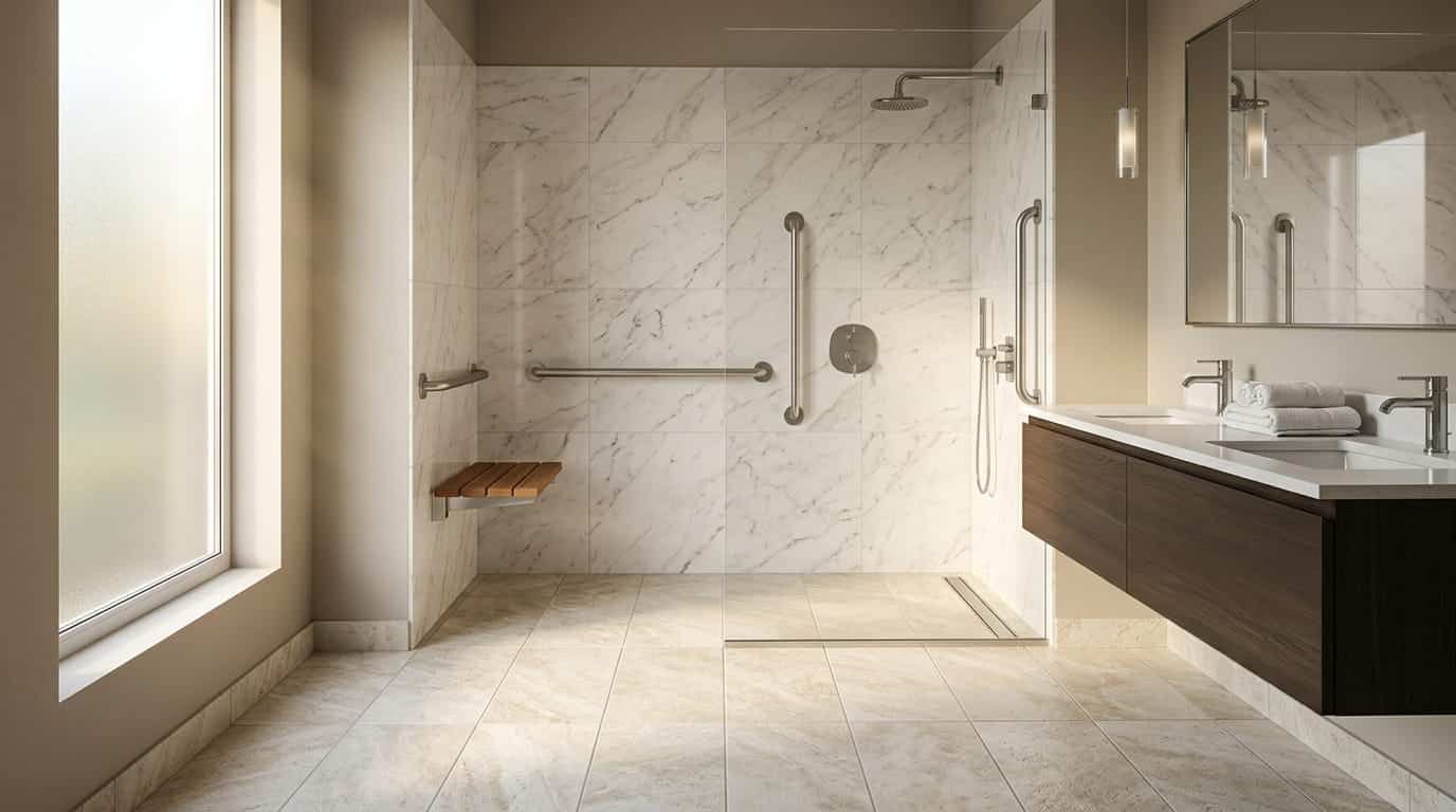Bathroom Flooring Options with Durability 7 The Real Cost & Lasting Value of Bathroom Flooring Options in San Jose - Illustration