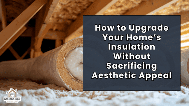 Home insulation upgrade illustration with text guide