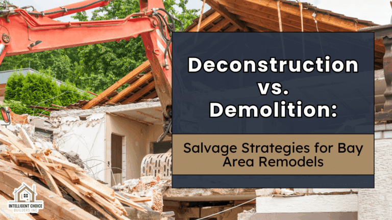 House being demolished with 'deconstruction vs demolition' text